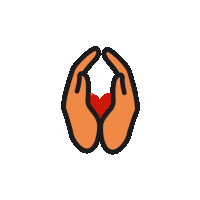 Gif animé coeur mains